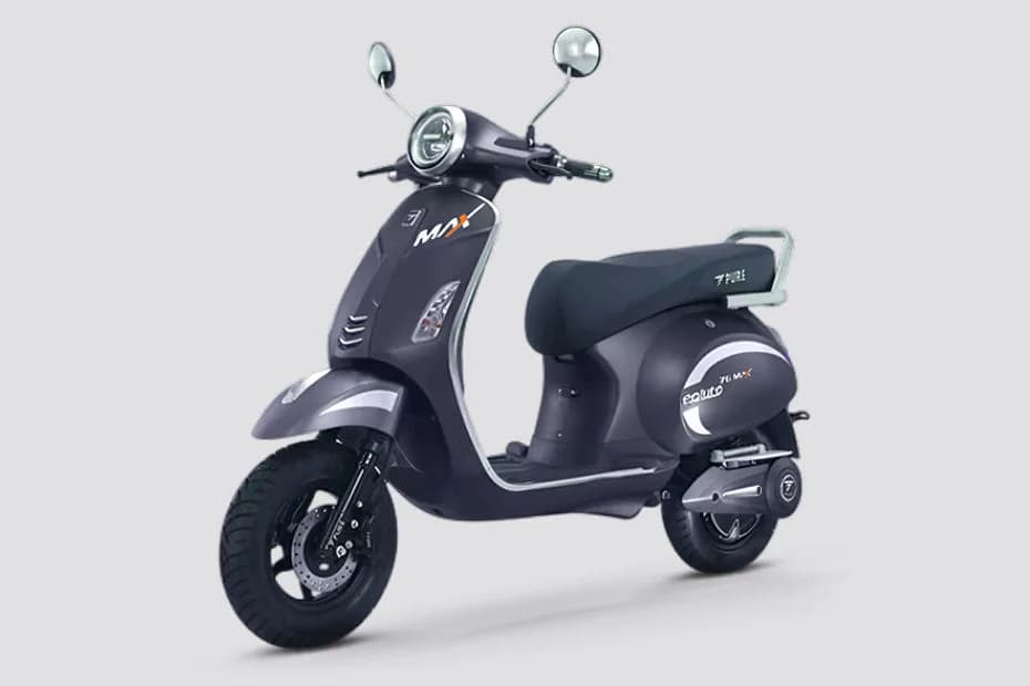 PURE EV ePluto 7G Max electric scooter exterior, front three-quarter view.