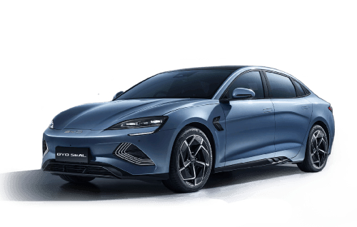 BYD Seal Premium Extended Range electric sedan exterior, front three-quarter view.