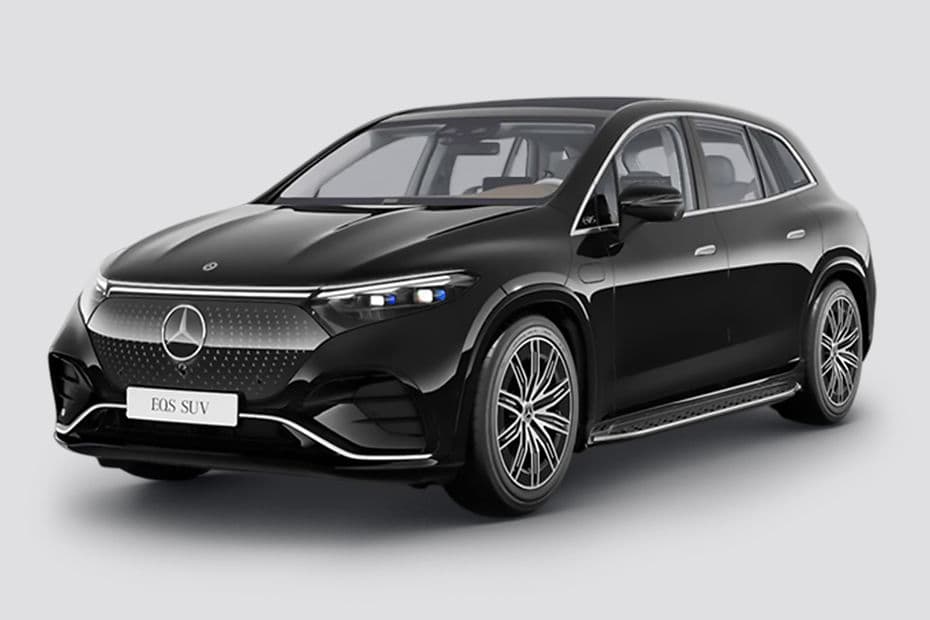 Mercedes-Benz EQS SUV 580 4MATIC electric SUV exterior, front three-quarter view.