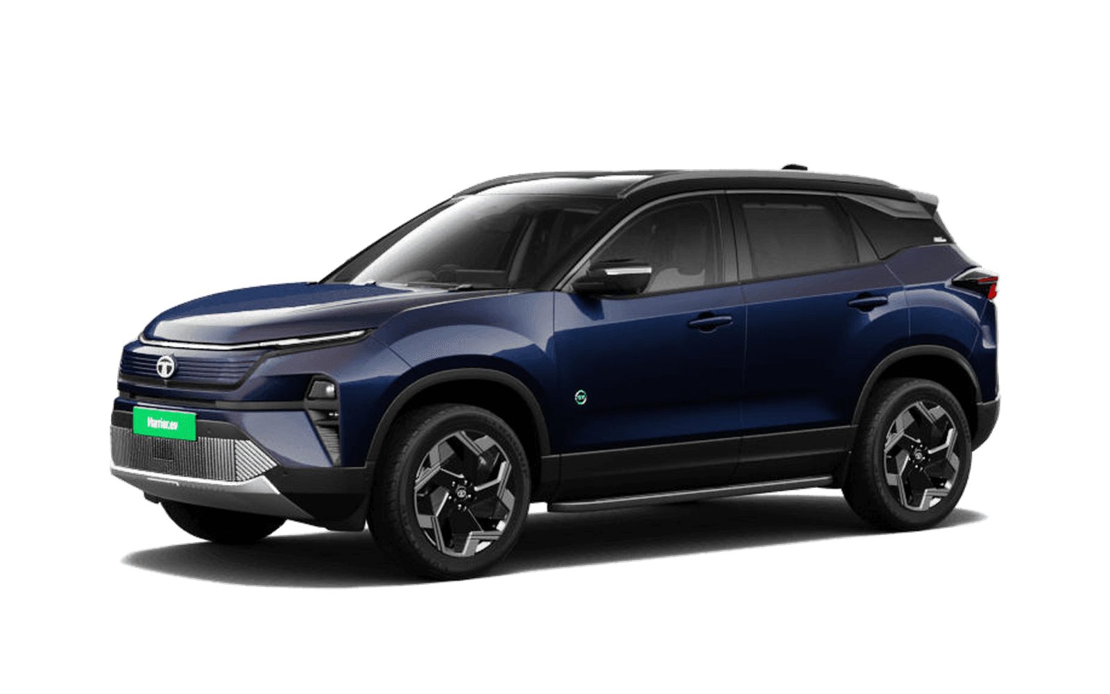 Tata Harrier.ev Empowered 75 kWh electric SUV exterior, front three-quarter view.